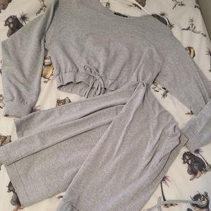 NASTYGAL Longe Set - Gray - Size 8 EUC